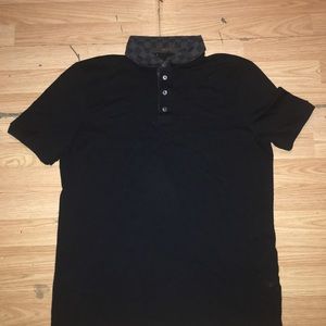 Damier collard polo